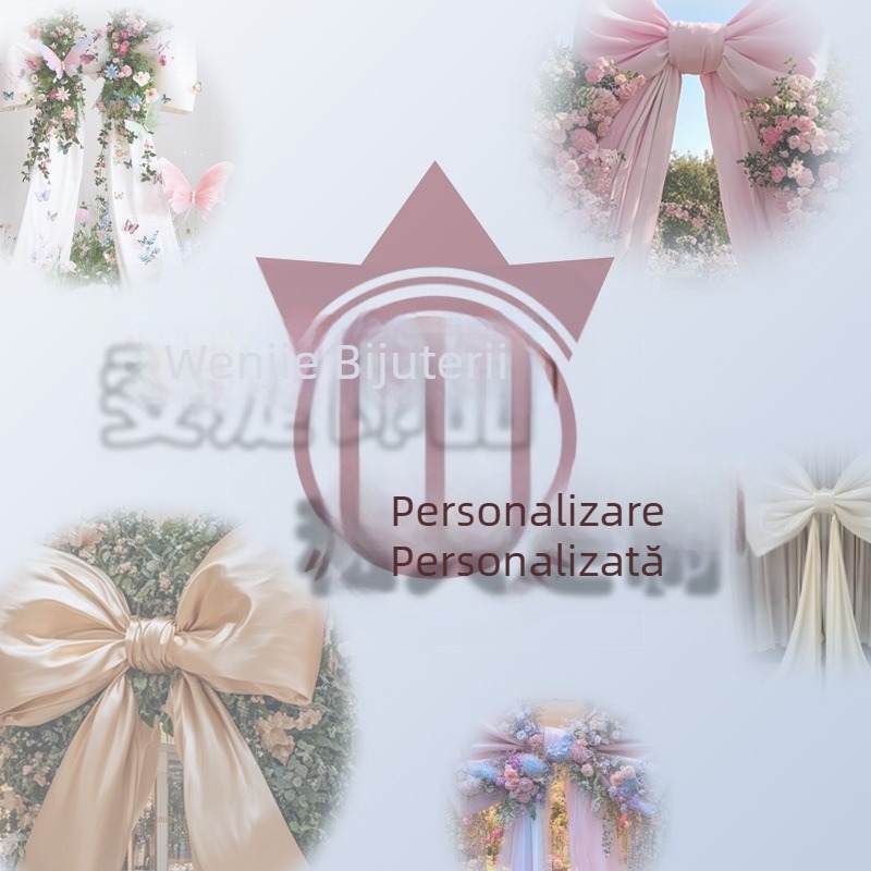 Rochie de mireasă detașabilă cu fundă mare din satin, curea detașabilă pentru mireasă