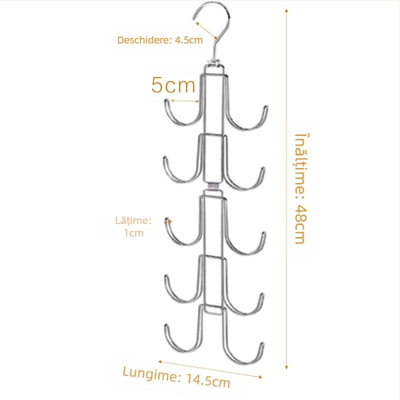 Noul produs Amazon, suport rotativ pentru geantă, cârlig de depozitare pentru haine, umeraș multifuncțional, multistrat, pentru garderobă, agățat cu geantă, artefact