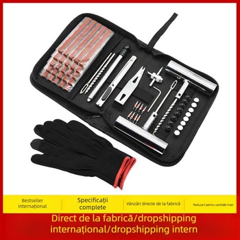 Instrument de reparare a anvelopelor cu vid auto, costum, clește de reparare la rece, bandă de cauciuc, clește cu vârf ascuțit, accesorii de urgență pentru miezul valvei