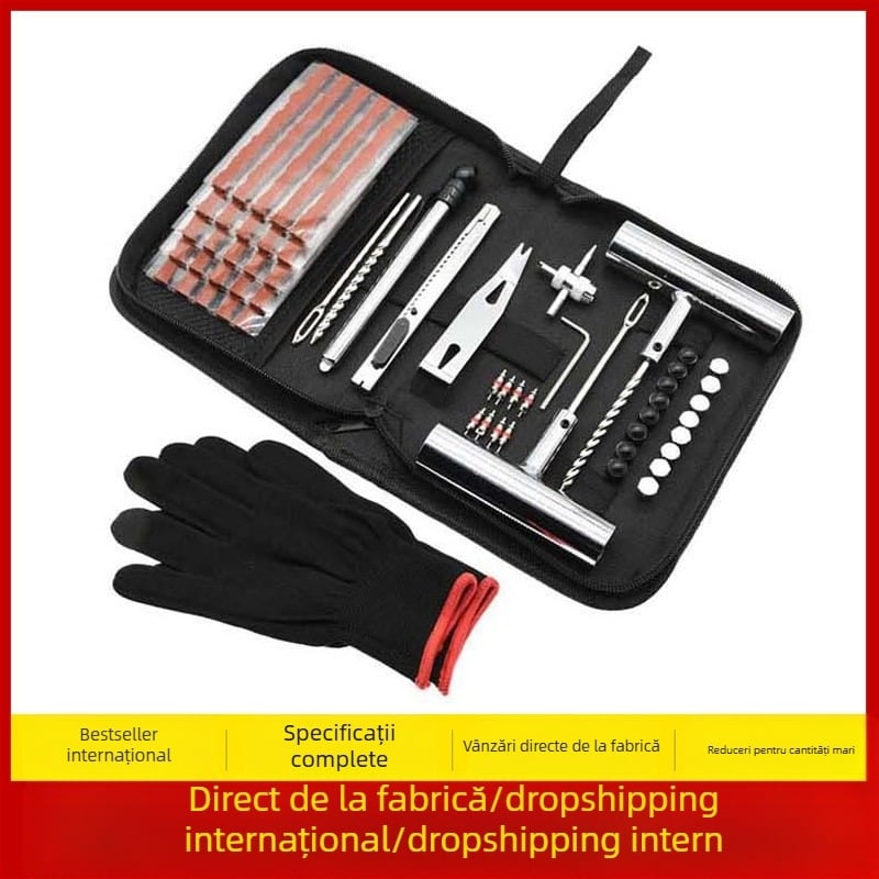 Instrument de reparare a anvelopelor cu vid auto, costum, clește de reparare la rece, bandă de cauciuc, clește cu vârf ascuțit, accesorii de urgență pentru miezul valvei