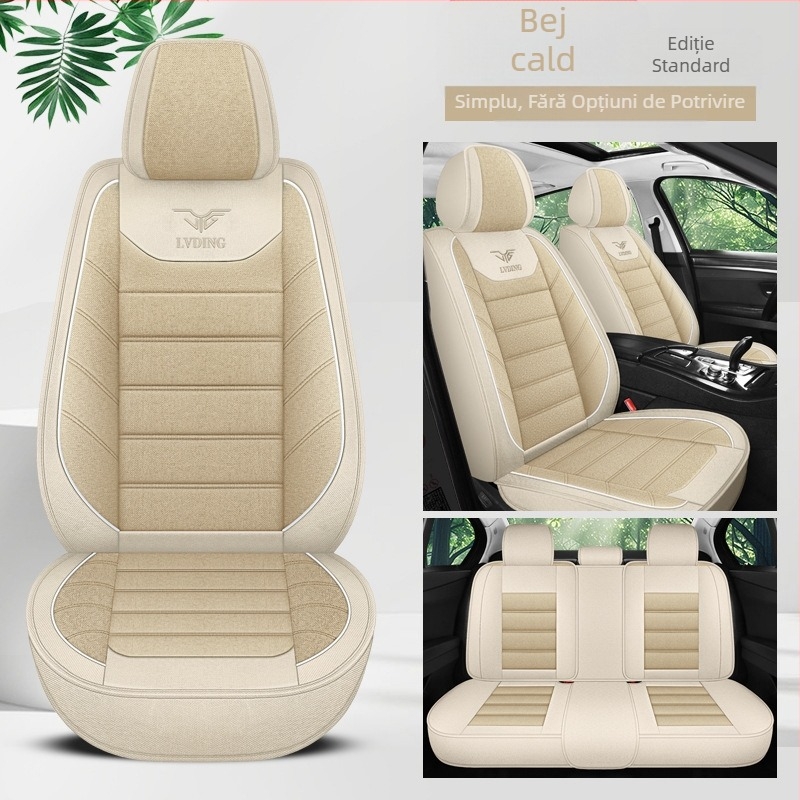 Pernă auto nouă pentru scaune auto, patru anotimpuri, universală, cu desene animate, înconjurată de material textil din in, sursă fabrică, comerț exterior, en-gros