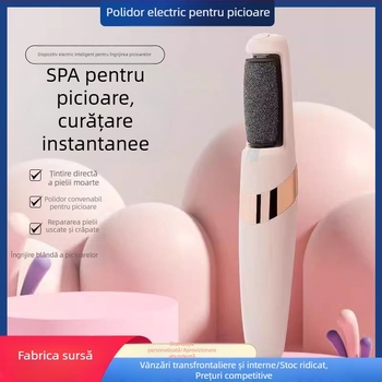 Mașină de șlefuit picioare electrică cu încărcare transfrontalieră pentru îndepărtarea coconilor, îndepărtarea pielii moarte și șlefuirea picioarelor, mașină de tuns picioarele de uz casnic cu încărcare USB cu două trepte de viteză