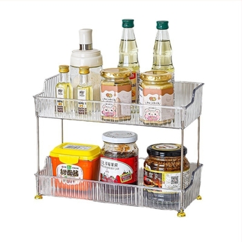 Masă de machiaj de lux ușoară, raft de depozitare ondulat multistrat, stil Ins, masă de toaletă, ruj, produs de îngrijire a pielii, raft de depozitare cu două straturi de clasificare