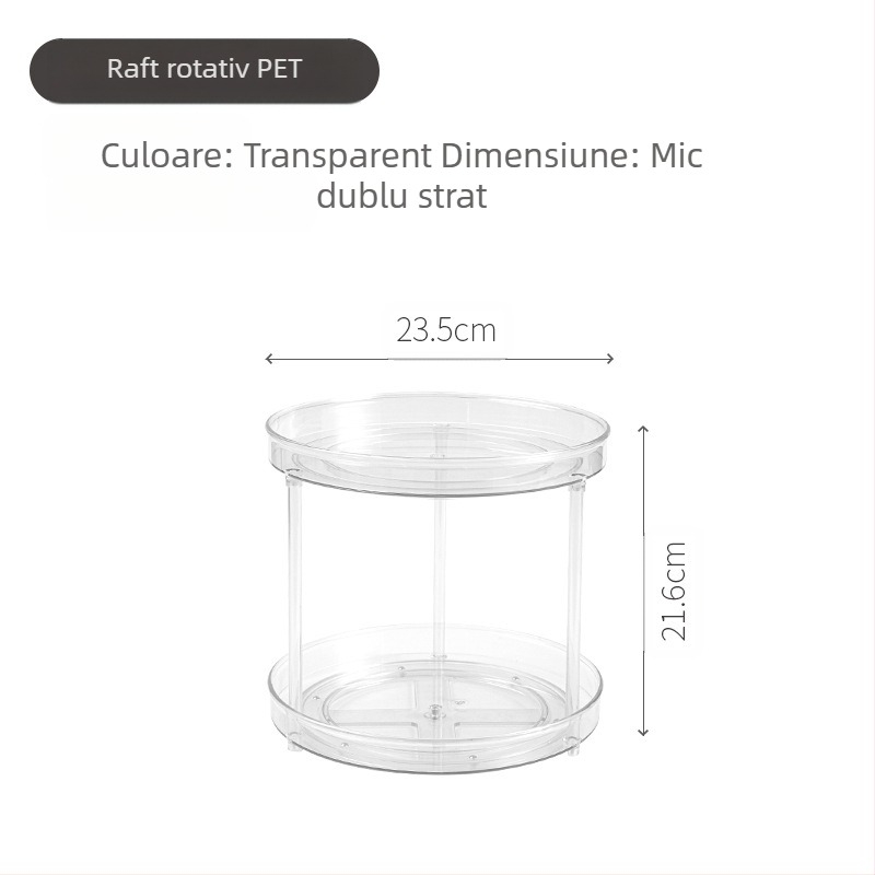Delun suport de depozitare transparent pentru cosmetice, suport rotativ pentru depozitare, cutie pentru baie, masă de toaletă, parfum, produse de îngrijire a pielii, birou
