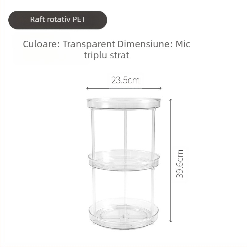 Delun suport de depozitare transparent pentru cosmetice, suport rotativ pentru depozitare, cutie pentru baie, masă de toaletă, parfum, produse de îngrijire a pielii, birou