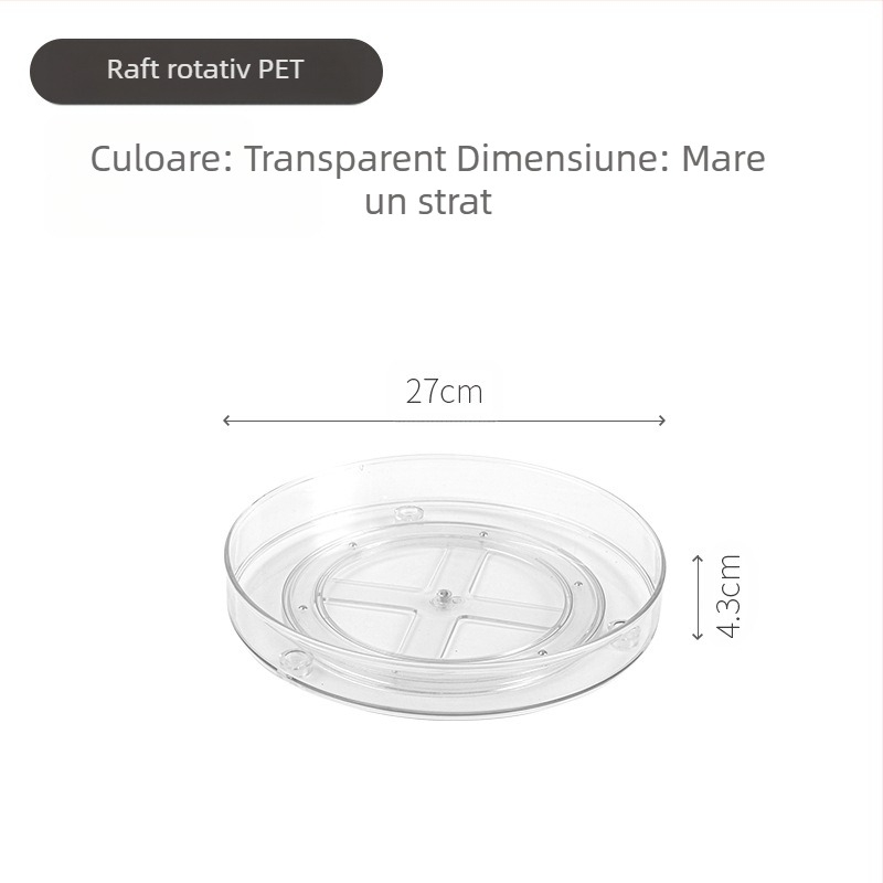 Delun suport de depozitare transparent pentru cosmetice, suport rotativ pentru depozitare, cutie pentru baie, masă de toaletă, parfum, produse de îngrijire a pielii, birou
