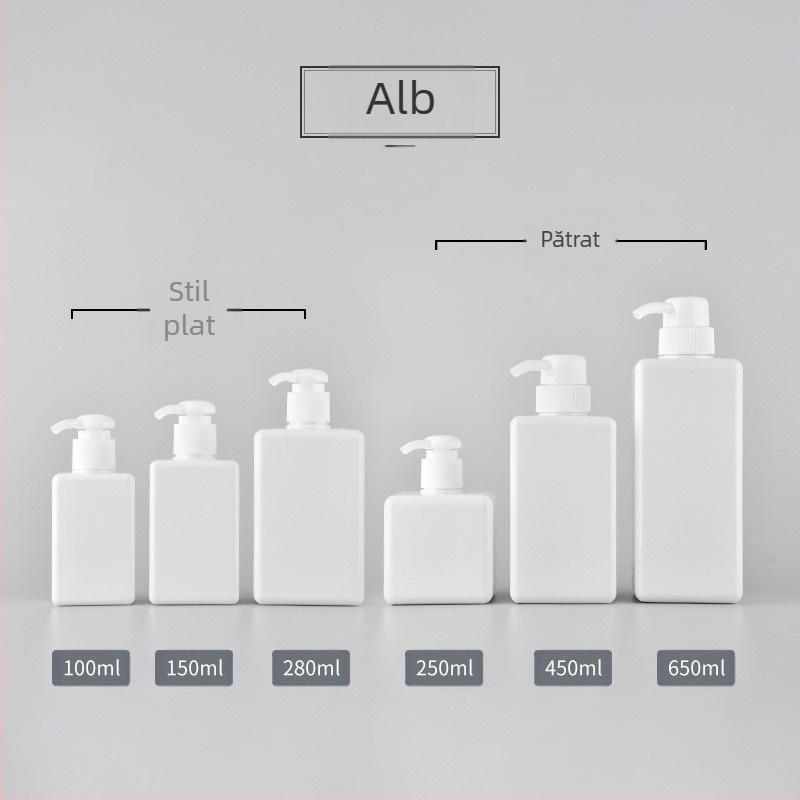 PETG 100ml250 sticlă pătrată de loțiune produse de îngrijire a pielii sticlă de gel de duș șampon sticlă de loțiune sub-îmbuteliere de călătorie