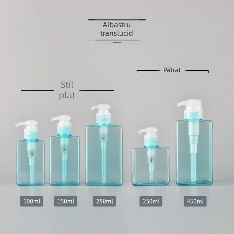 PETG 100ml250 sticlă pătrată de loțiune produse de îngrijire a pielii sticlă de gel de duș șampon sticlă de loțiune sub-îmbuteliere de călătorie