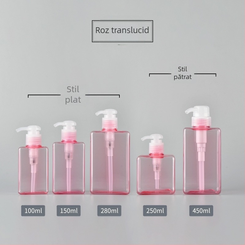 PETG 100ml250 sticlă pătrată de loțiune produse de îngrijire a pielii sticlă de gel de duș șampon sticlă de loțiune sub-îmbuteliere de călătorie