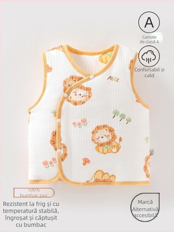 Vestă pentru bebeluși, toamna și iarna, îmbrăcăminte exterioară, vestă pentru nou-născuți, vestă pentru dăunători, toamna și iarna, groasă de tip A, vestă pentru bebeluși, haine interioare calde