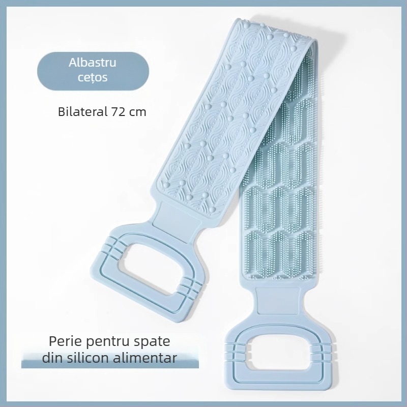 Prosop de baie din silicon pentru frecarea spatelui, frecarea spatelui bărbaților, îndepărtarea noroiului, perie de baie pentru bărbați și femei