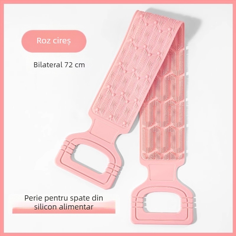 Prosop de baie din silicon pentru frecarea spatelui, frecarea spatelui bărbaților, îndepărtarea noroiului, perie de baie pentru bărbați și femei