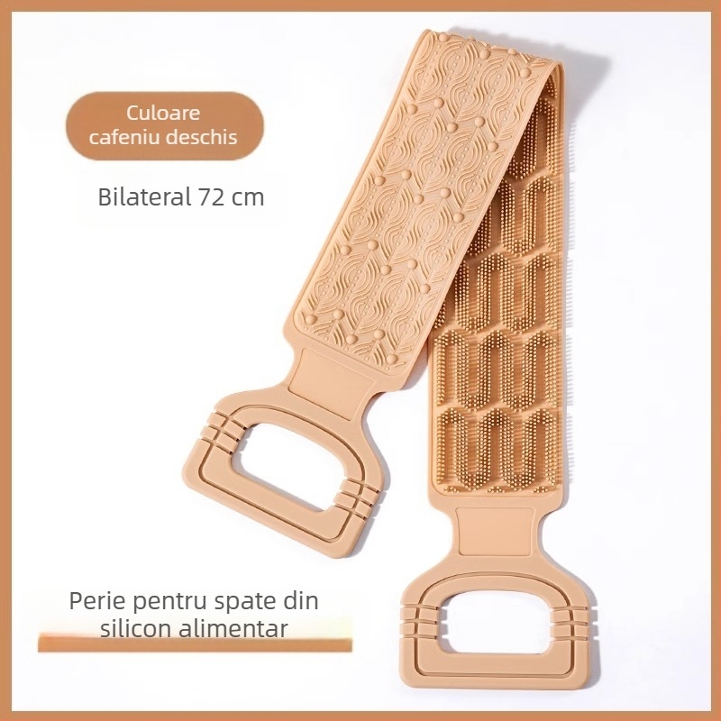 Prosop de baie din silicon pentru frecarea spatelui, frecarea spatelui bărbaților, îndepărtarea noroiului, perie de baie pentru bărbați și femei