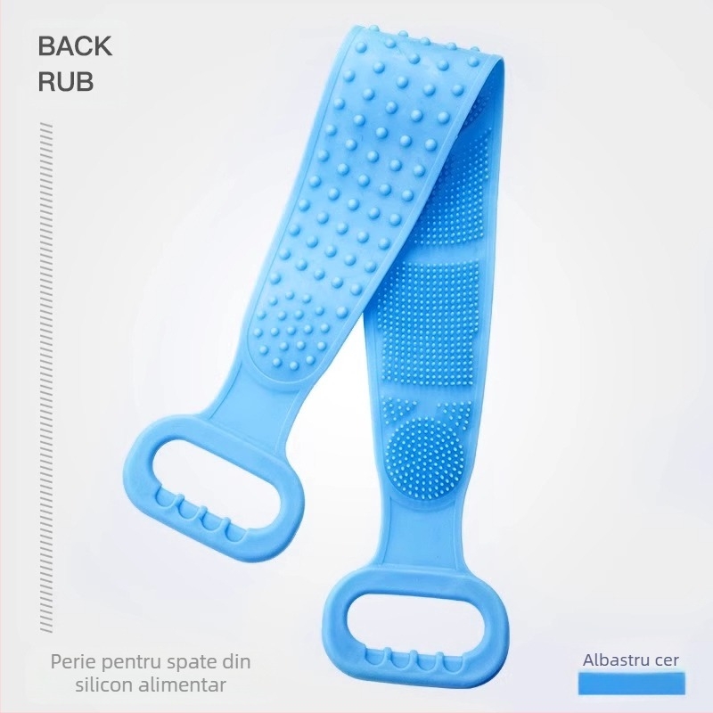 Prosop de baie din silicon pentru frecarea spatelui, frecarea spatelui bărbaților, îndepărtarea noroiului, perie de baie pentru bărbați și femei
