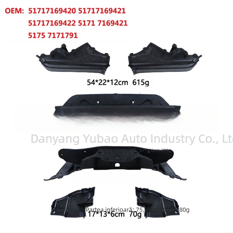 Compatibil cu placa de protecție termică a motorului BMW X5E70 X6E71, placă de protecție superioară, mijlocie și inferioară pentru paravanul de protecție despărțitor spate