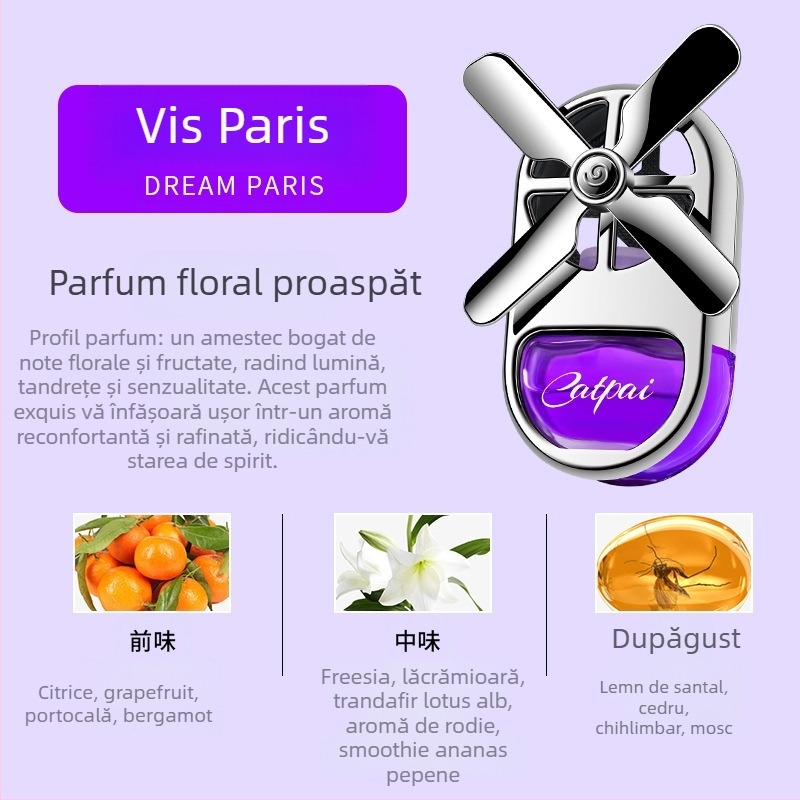 Parfum auto aer condiționat evacuare aer ventilator auto decorare ornamente auto aromaterapie elegantă evacuare aer parfum de lungă durată ușoară