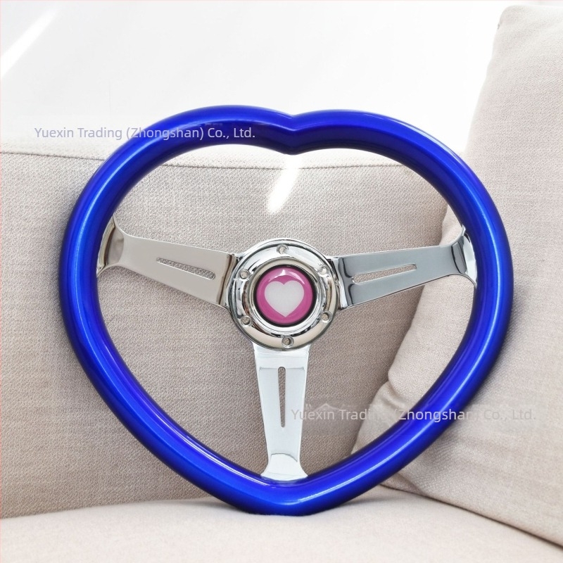 Volan auto modificat cu inimă, stil modificat JDM, volan universal de curse personalizat, model popular, model fierbinte