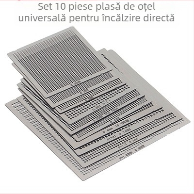 Plasă de oțel universală pentru plantare BGA, plasă de tablă, bilă de plantare, 10/27 bucăți, încălzire directă, plasă universală din oțel, plasă universală pentru întreținerea cipurilor de computer