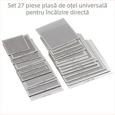 Plasă de oțel universală pentru plantare BGA, plasă de tablă, bilă de plantare, 10/27 bucăți, încălzire directă, plasă universală din oțel, plasă universală pentru întreținerea cipurilor de computer