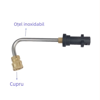 Pistol cu apă de înaltă presiune, en-gros transfrontalier, duză cu ventilator cu cot, extensie multi-unghiulară, tijă de extensie cu dop rapid, tijă de extensie