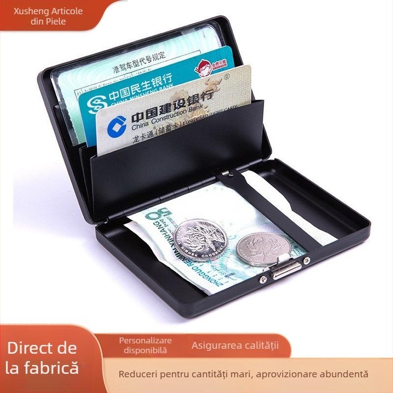 Husă de țigară multifuncțională personalizată de la producător, geantă de țigară pentru bărbați, set de fumat, anti-presiune, suport pentru card de credit la modă, portofel pentru monede, cutie metalică pentru carduri