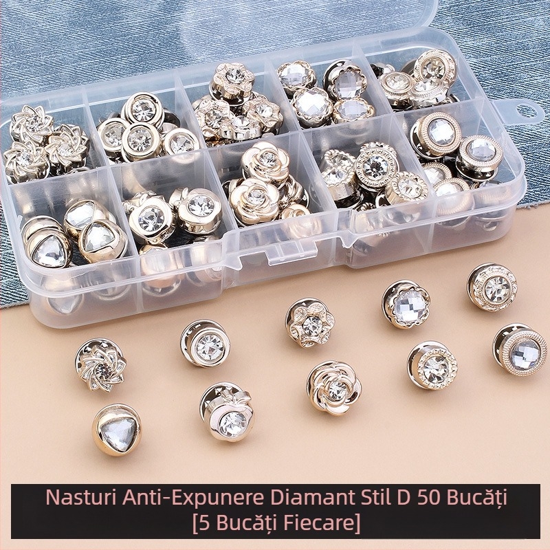 Cămașă cu nasturi pentru femei, butoni anti-orbire, cardigan fără cusături, butoni invizibili pentru femei, butoni ascunsi, butoni fixați cu capsă, butoni decorativi cu perle