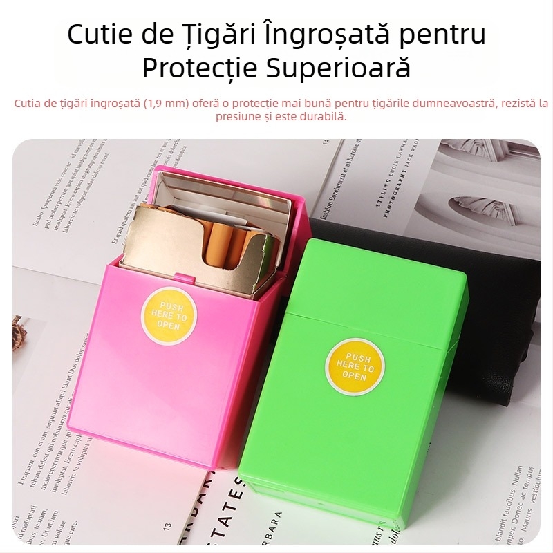 Toc de țigară din plastic ABS solid de culoare solidă, grosier, special, cu flip, îngroșat, compresie, impermeabil, rezistent la transpirație, vânzare directă