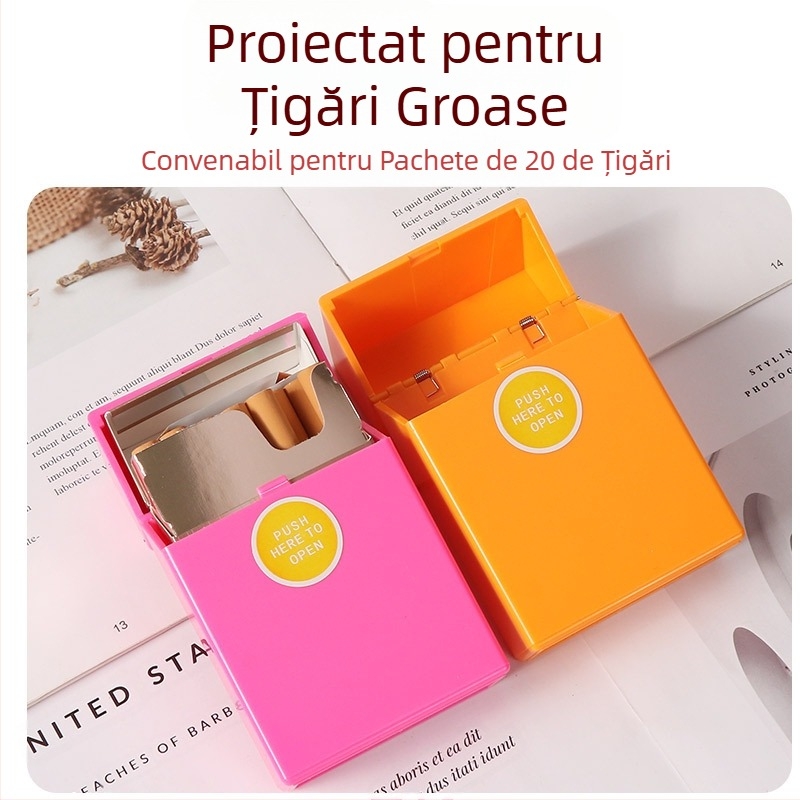 Toc de țigară din plastic ABS solid de culoare solidă, grosier, special, cu flip, îngroșat, compresie, impermeabil, rezistent la transpirație, vânzare directă