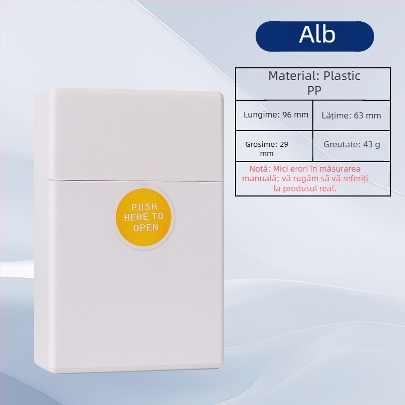 Toc de țigară din plastic ABS solid de culoare solidă, grosier, special, cu flip, îngroșat, compresie, impermeabil, rezistent la transpirație, vânzare directă