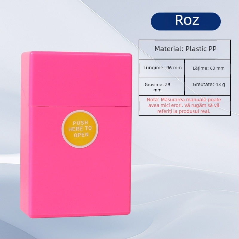 Toc de țigară din plastic ABS solid de culoare solidă, grosier, special, cu flip, îngroșat, compresie, impermeabil, rezistent la transpirație, vânzare directă