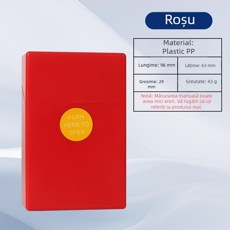 Toc de țigară din plastic ABS solid de culoare solidă, grosier, special, cu flip, îngroșat, compresie, impermeabil, rezistent la transpirație, vânzare directă