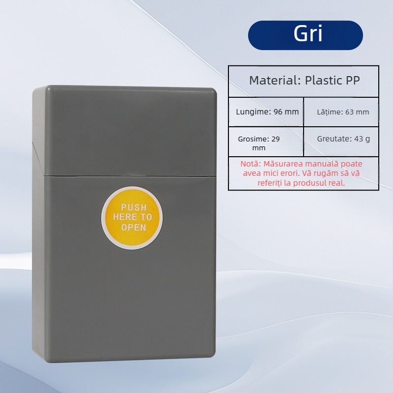 Toc de țigară din plastic ABS solid de culoare solidă, grosier, special, cu flip, îngroșat, compresie, impermeabil, rezistent la transpirație, vânzare directă