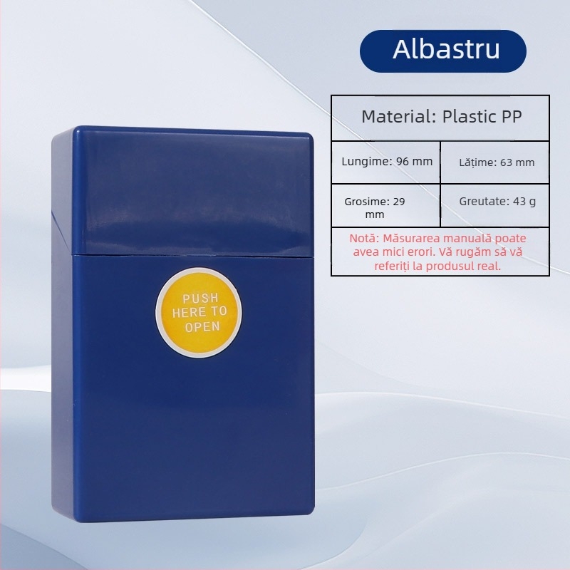 Toc de țigară din plastic ABS solid de culoare solidă, grosier, special, cu flip, îngroșat, compresie, impermeabil, rezistent la transpirație, vânzare directă
