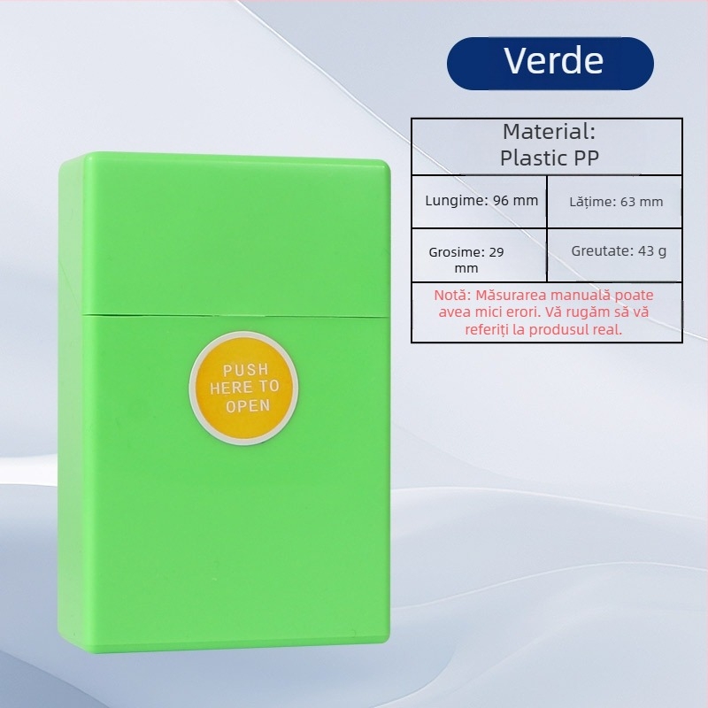 Toc de țigară din plastic ABS solid de culoare solidă, grosier, special, cu flip, îngroșat, compresie, impermeabil, rezistent la transpirație, vânzare directă