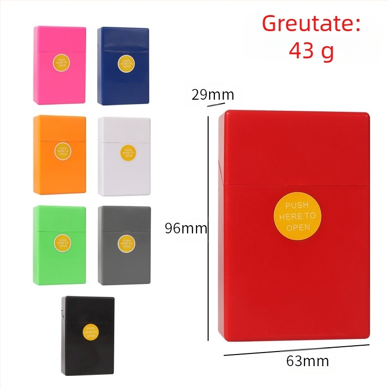 Toc de țigară din plastic ABS solid de culoare solidă, grosier, special, cu flip, îngroșat, compresie, impermeabil, rezistent la transpirație, vânzare directă