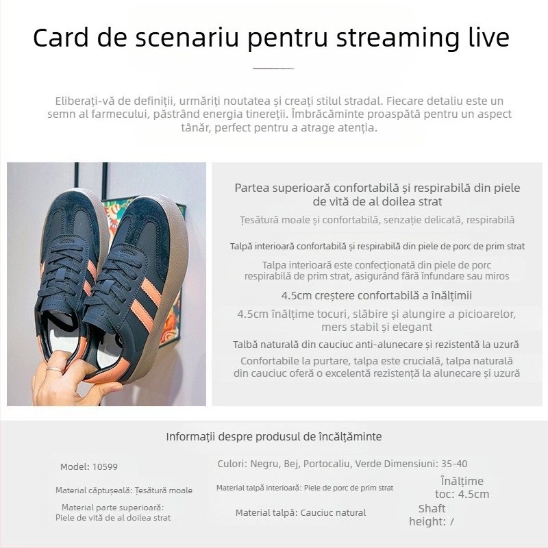 Pantofi sport din piele naturală, pantofi sport cu talpă groasă, pantofi sport albi pentru femei, pantofi casual Forrest Gump, pantofi pentru femei