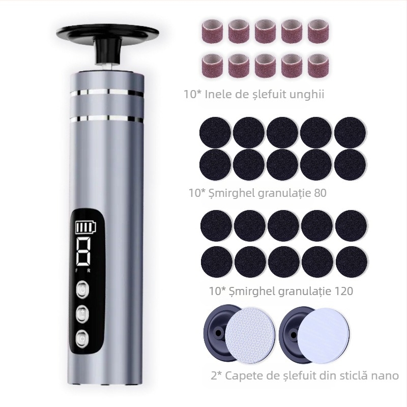 Cel mai bine vândut aparat electric de pedichiură pentru picioare, aparat reîncărcabil de pedichiură pentru picioare, îndepărtarea pielii moarte și a bătăturilor, aparat electric de pedichiură, Source Factory