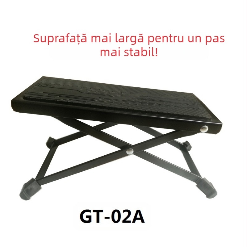 Suport pentru picioare de chitară din lemn masiv, Bancă pentru chitară clasică, Pedală de chitară din lemn masiv de bambus, Suport pentru picioare din metal, Opțional