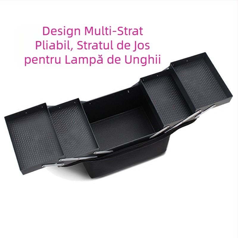 Geantă de pânză mică portabilă de mare capacitate, geantă de broderie, cutie de scule pentru unghii, artă, salon de înfrumusețare, machiaj, geantă de cosmetice semipermanentă de depozitare