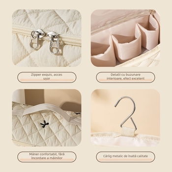 Noua geantă de depozitare pentru uscătorul de păr de la Amazon, geantă de depozitare portabilă de mare capacitate pentru călătorii, geantă portabilă de nișă de spălare de înaltă calitate