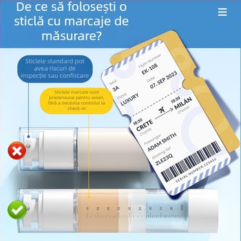 Sticlă de pulverizare portabilă cu vid, presă de emulsie, transparentă, cu cântar, costum de îmbuteliere cosmetică