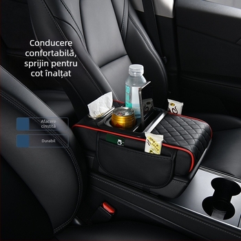 Cotiera auto, covoraș auto, cutie de șervețele, înălțător universal, extins și îngroșat, depozitare de înaltă calitate patru-în-unu