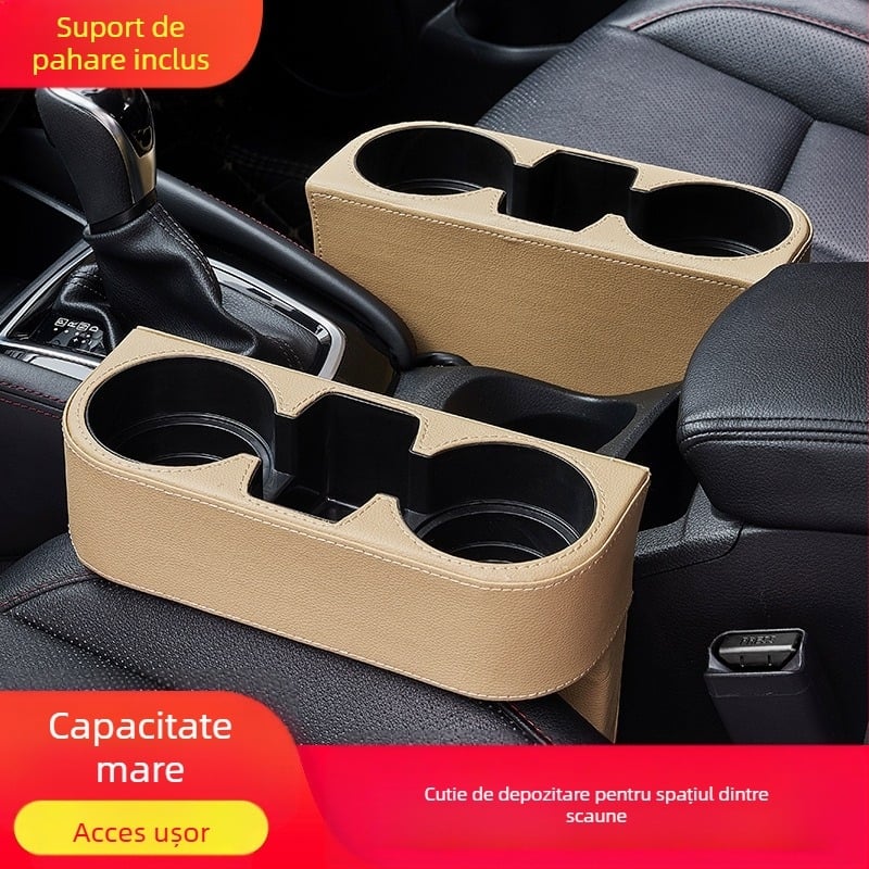 Cutie de depozitare pentru scaun auto, cutie de depozitare pentru pahar cu apă cu control central, cutie de depozitare, cutie de organizare pentru scaun auto