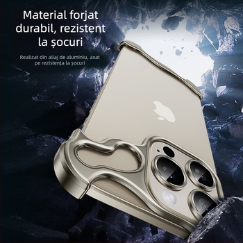 Potrivit pentru Apple 17Promax Carcasă de telefon mobilă cu colț metalic în formă specială, anti-cădere, Iphone 14, fără margini, 16E, obiectiv 5