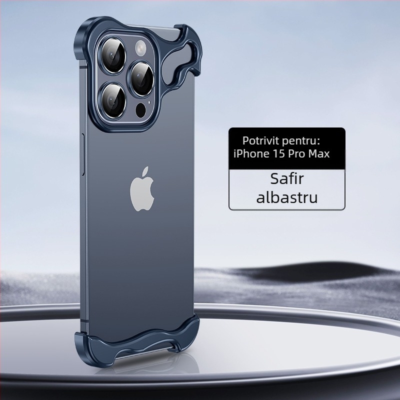 Potrivit pentru Apple 17Promax Carcasă de telefon mobilă cu colț metalic în formă specială, anti-cădere, Iphone 14, fără margini, 16E, obiectiv 5