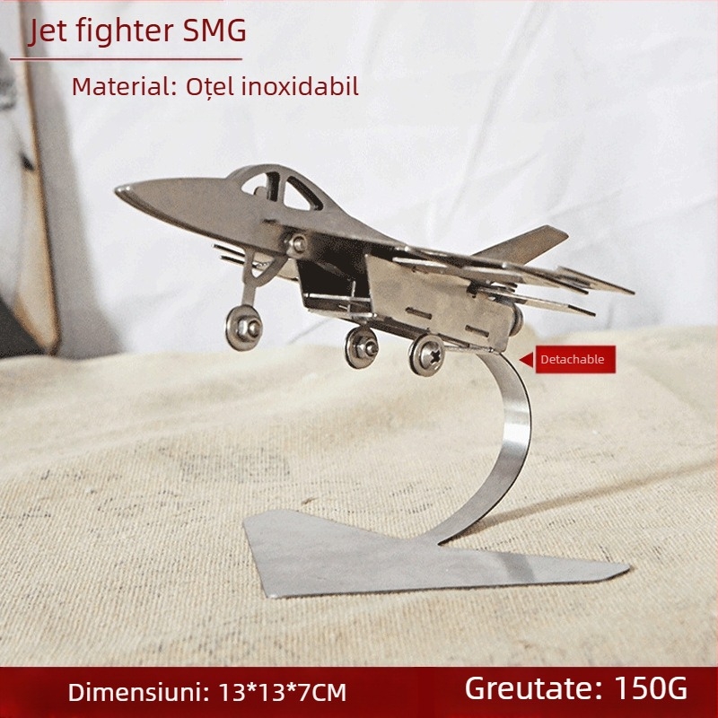 Oțel inoxidabil pentru fabricarea obiectelor metalice Smg Wushi, locomotivă cu elicopter, rachetă de vânătoare, model de birou