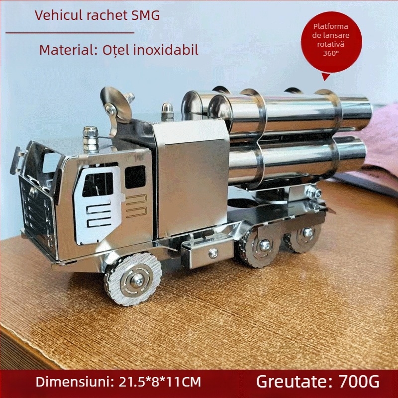 Oțel inoxidabil pentru fabricarea obiectelor metalice Smg Wushi, locomotivă cu elicopter, rachetă de vânătoare, model de birou