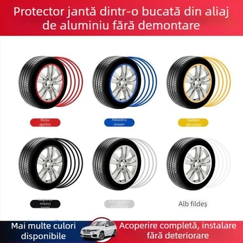 1 buc mașina roată butuc protecție inel bandă modificat anvelope jantă decorativă autocolant corp anti-zgârieturi anti-coliziune bandă