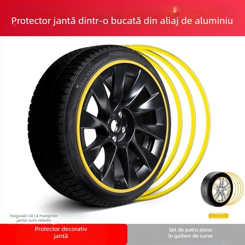 1 buc mașina roată butuc protecție inel bandă modificat anvelope jantă decorativă autocolant corp anti-zgârieturi anti-coliziune bandă