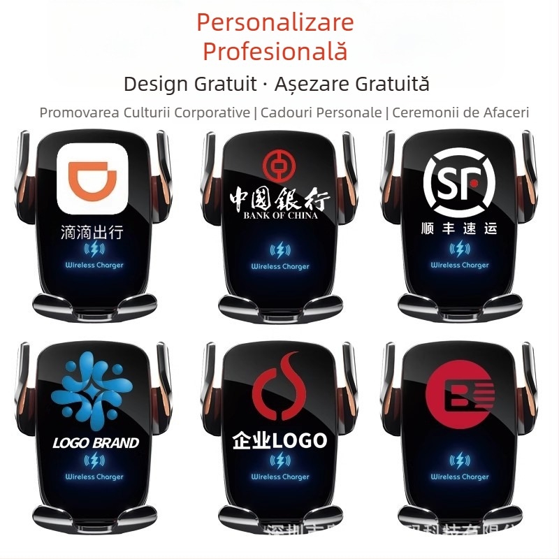Suport auto personalizat cu logo, suport universal special pentru încărcare wireless, cadouri mici pentru evenimente creative personalizate